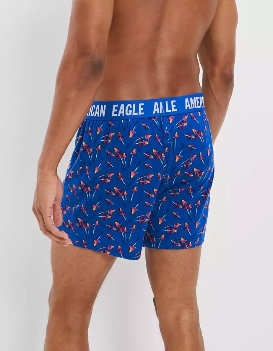 Shorts De Bain American Eagle AEO Mushroom Ultra Soft Bleu Foncé Homme | MAU-74065124